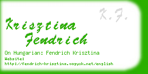 krisztina fendrich business card